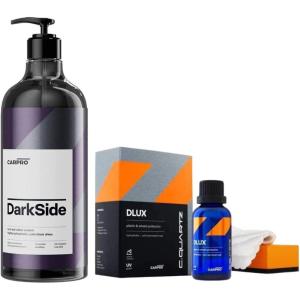 imageCARPRO Darkside Tire and Rubber Sealant 1 Liter CQUARTZ DLUX Wheel and Trim Coat 30mL Bundle